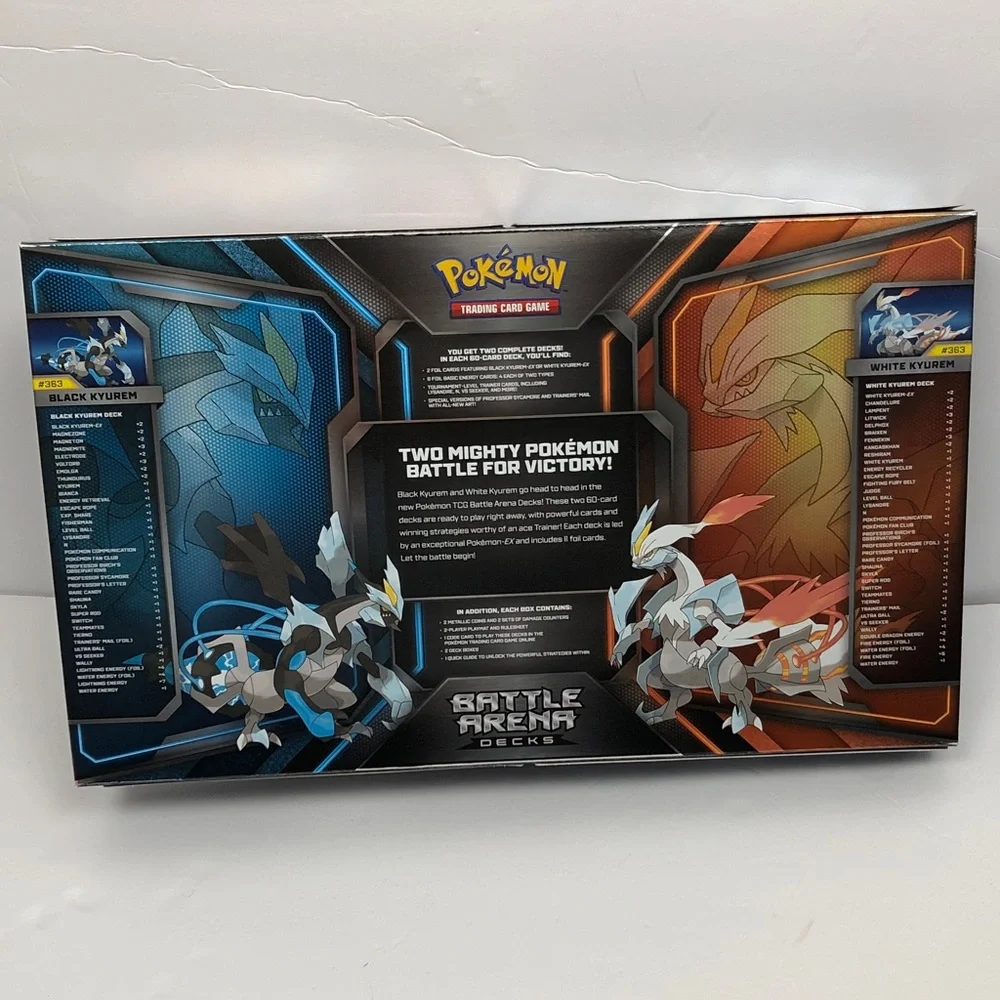 Pokémon Battle Arena Decks Black Kyurem & White Kyurem Trading Card Game Set NEW